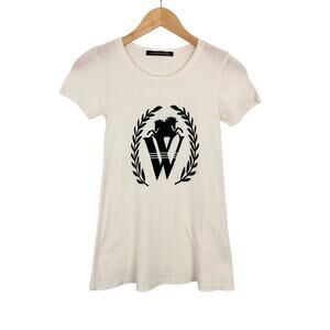 Whitehorse by Wildfox Rare Cream Graphic Short Sleeve Tee Size XS